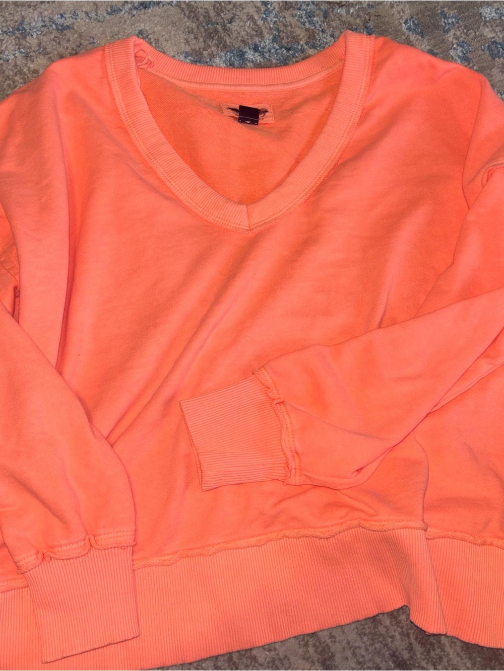 American Eagle Outfitters Neon Coral Crewneck Sweatshirt